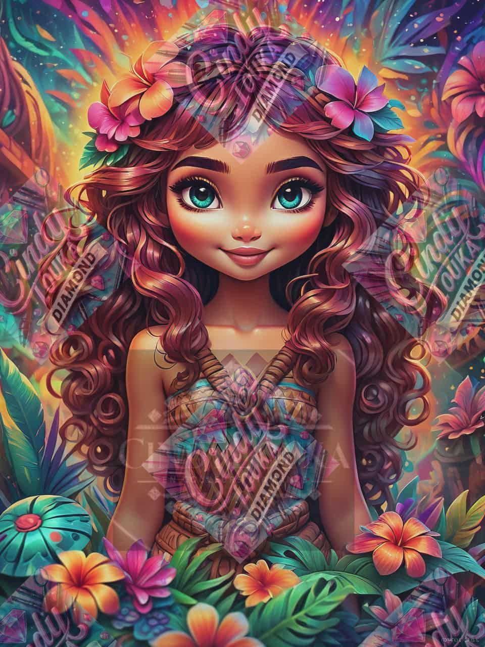 Princesse DES Îles Fleuries 60x80 cm