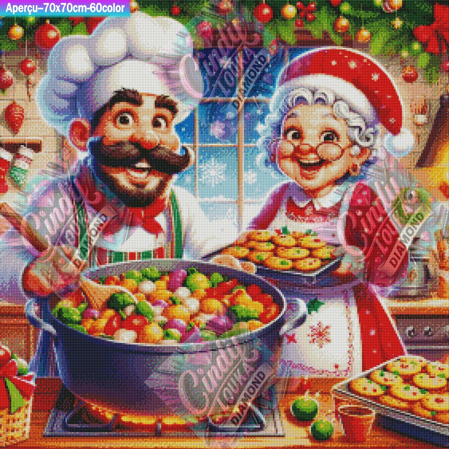 Duo de Chefs 70x70 cm