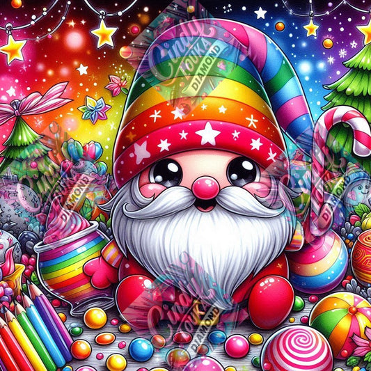 Magie de Noël au Pays des Bonbons 50x50 cm