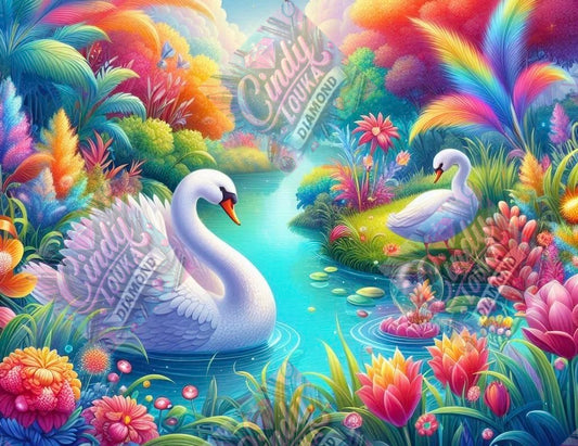 La Valse des Cygnes 65x50 cm