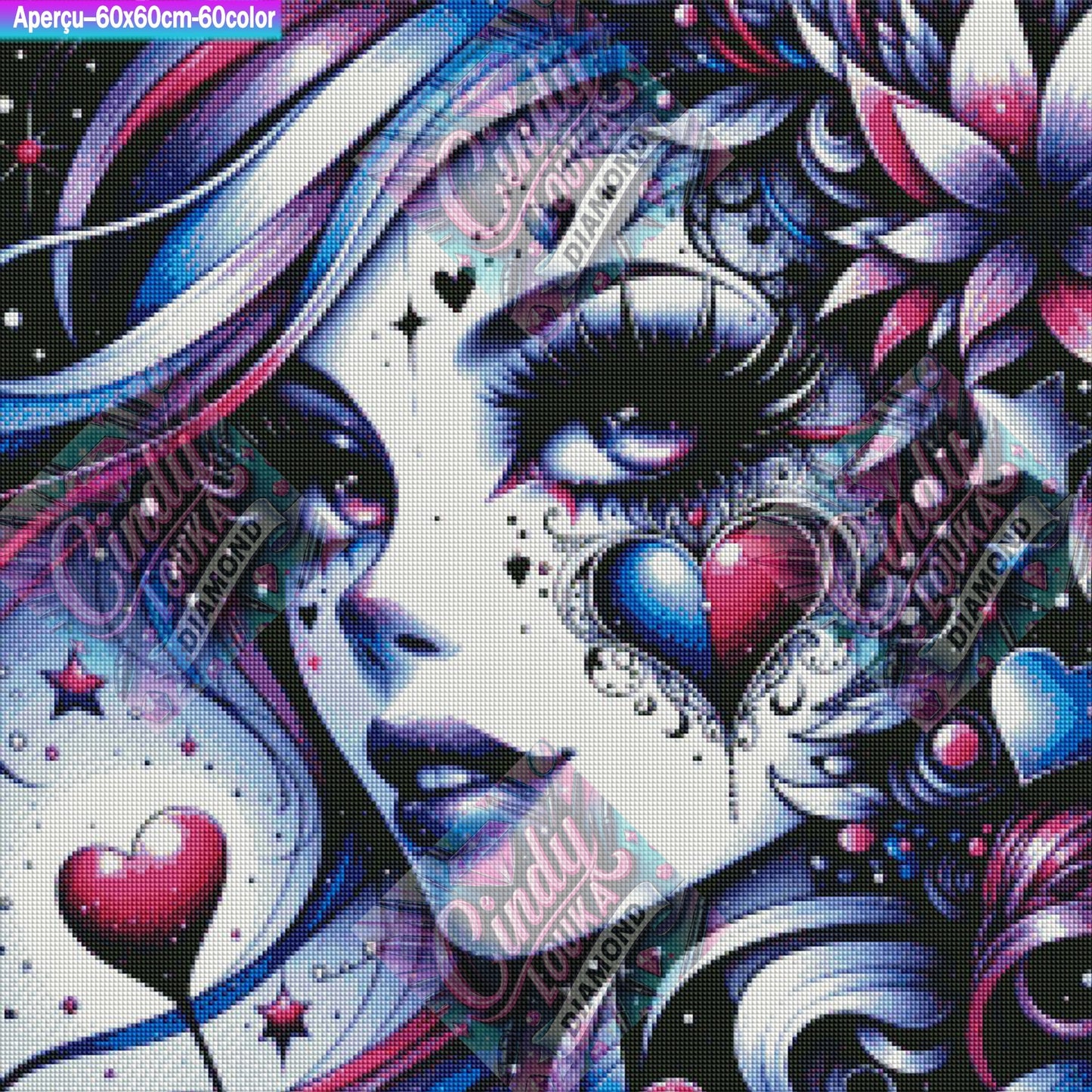 Larmes d'Etoiles 60x60 cm