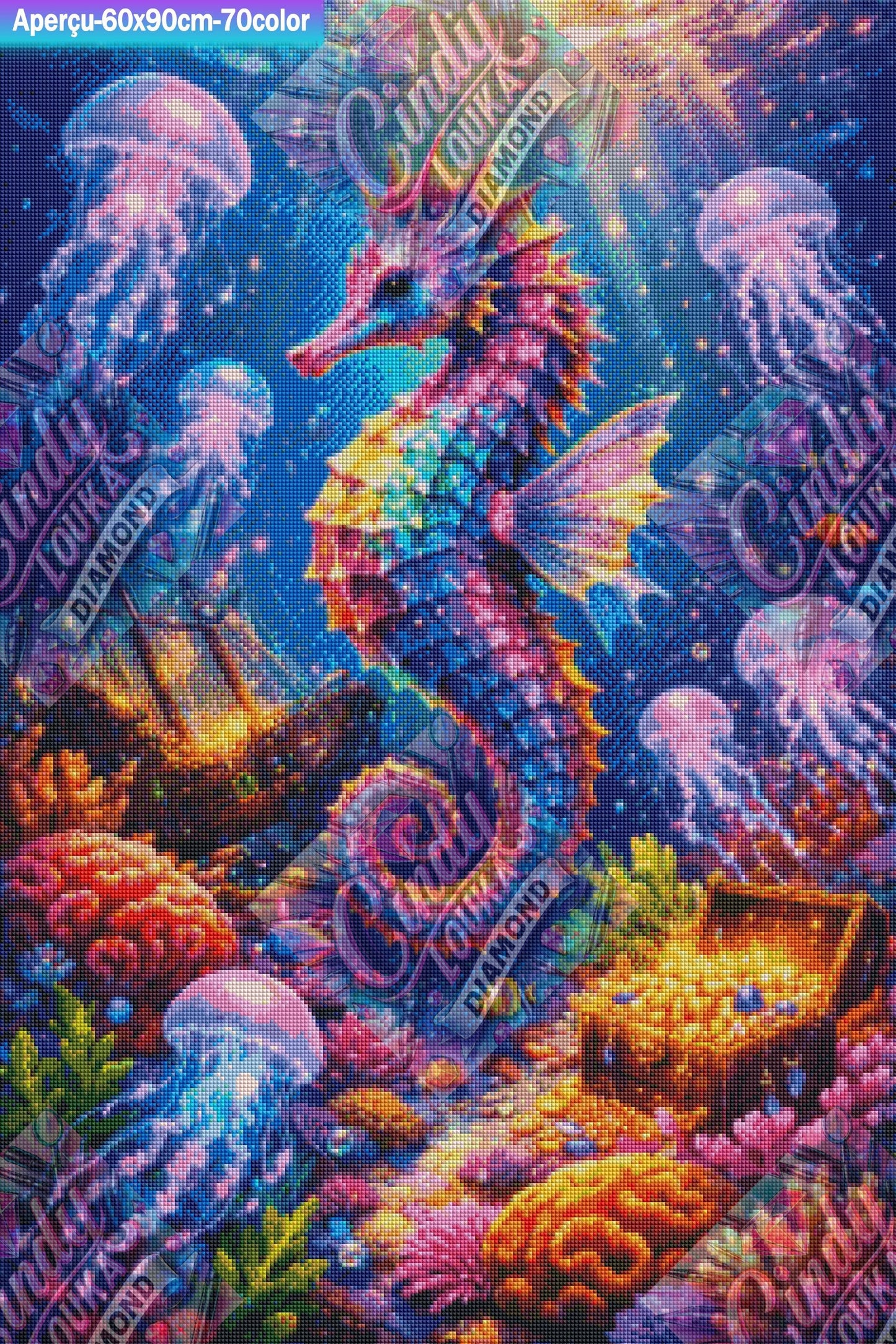 Trésor des Abysses Lumineuses 60x90 cm