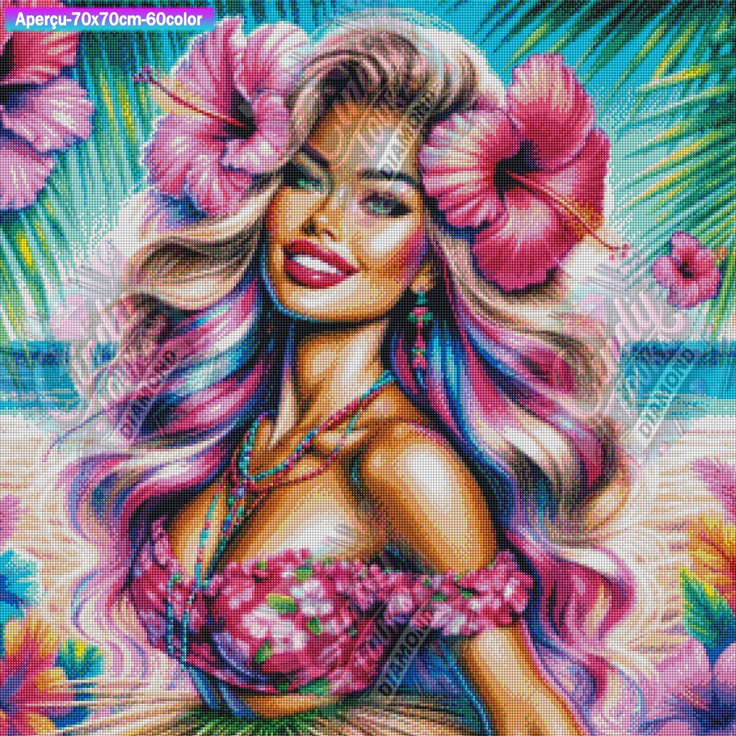 Charme des Lagons 70x70 cm