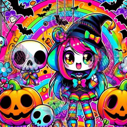 La Sorcière Arc-En-Fête 70x70 cm