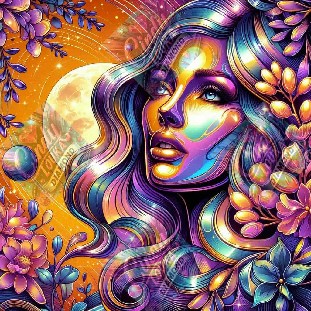 Mélodie Lunaire 70x70 cm