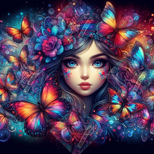 Reine des Papillons 80x80 cm