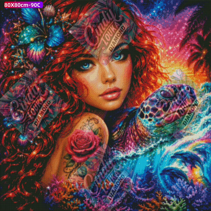 Émeraude des Mers 80x80 cm