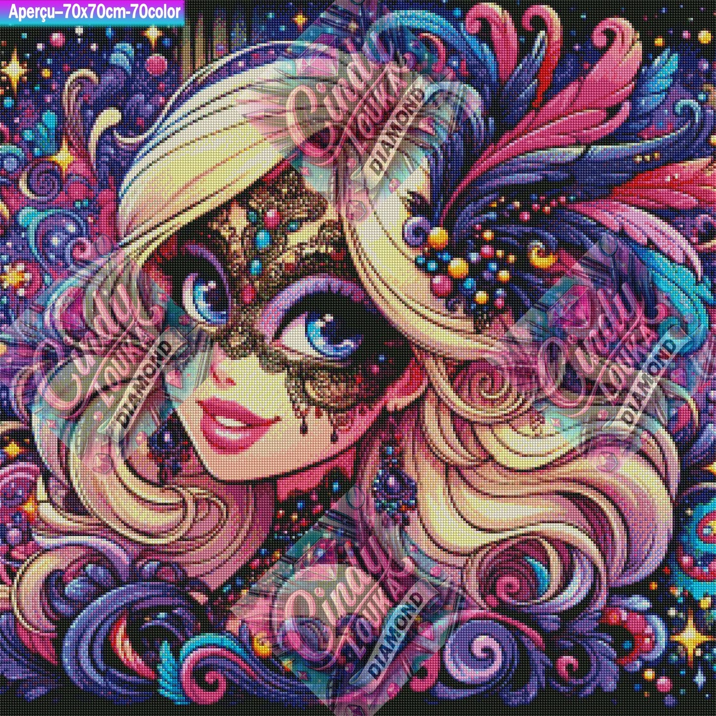 L'envoûtante Du Carnaval 70x70 cm