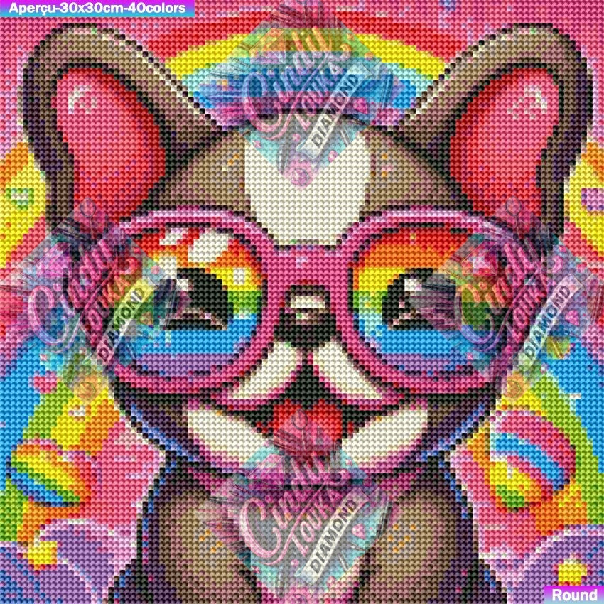Bouledogue Funky 30x30 cm