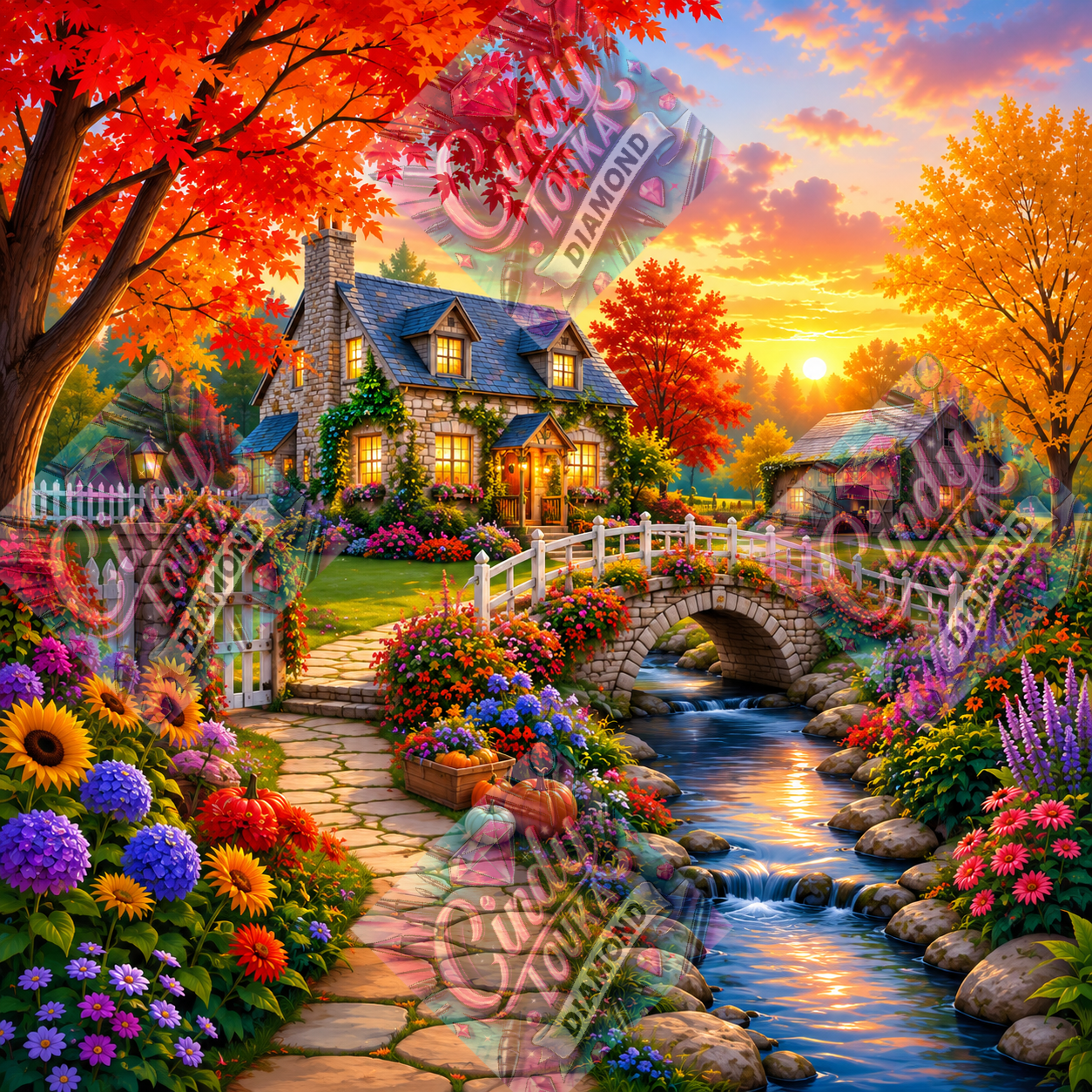 L'Écrin de l'Automne 80x80 cm