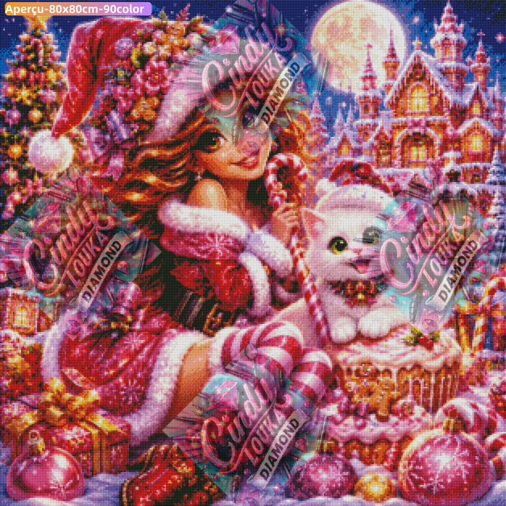 La Magie Sucrée de Noël 80x80 cm