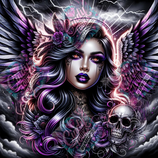 Abysse Pourpre 70x70 cm