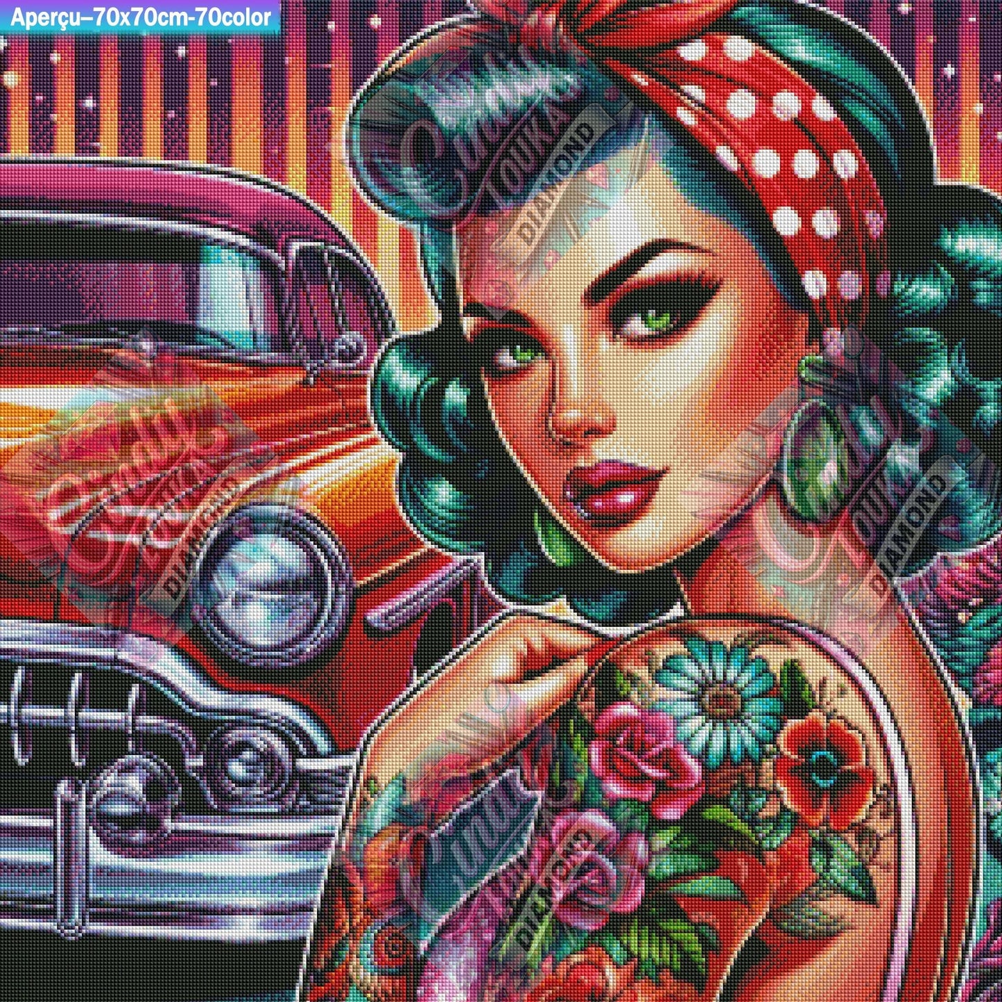Rockabilly Queen 70x70 cm