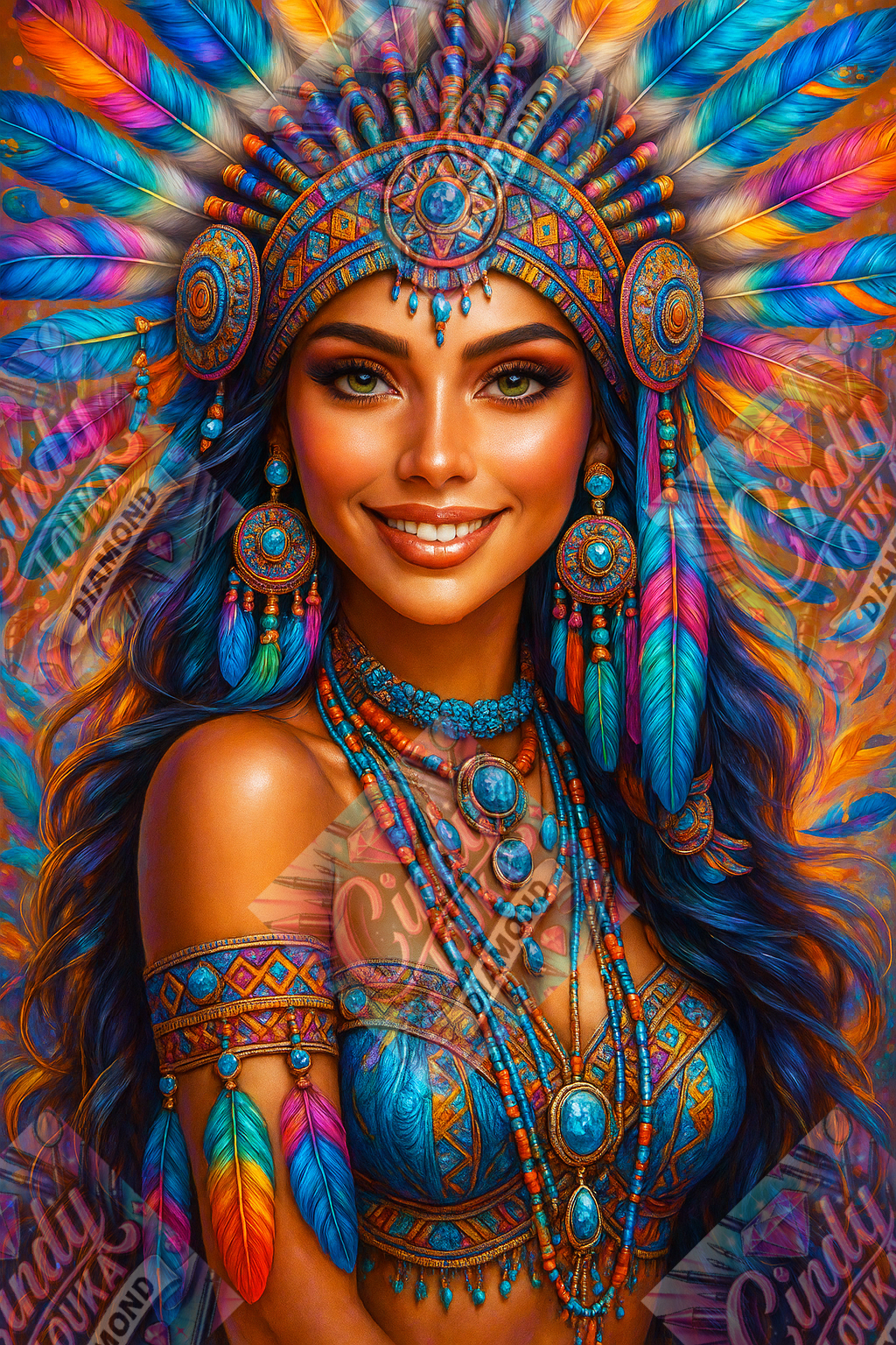 Beauté Tribale Éternelle 60x90 cm