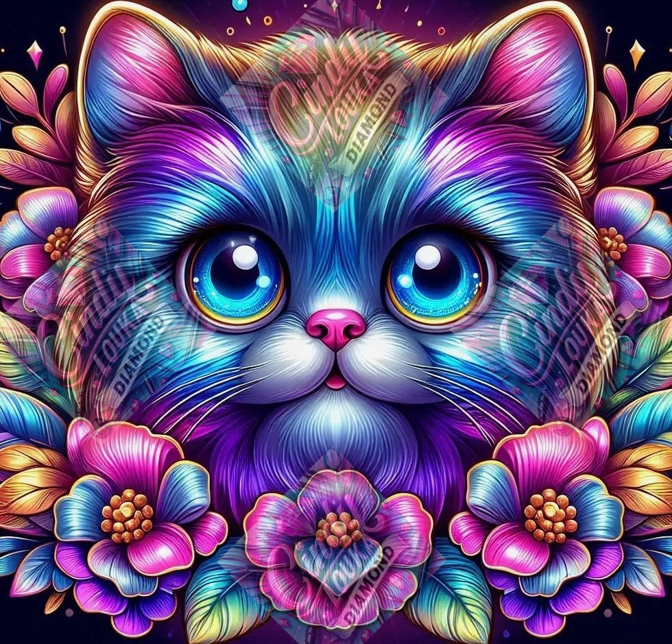 Félin Flamboyant 60x60 cm