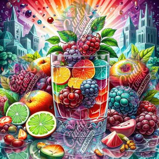 Explosion de Saveurs Fruitées 60X60 cm