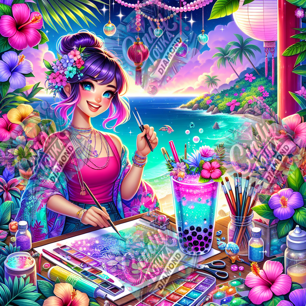 Créatrice des Îles 80X80 cm