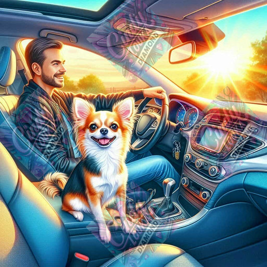 Complicité au Volant 70x70 cm