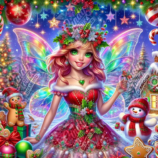 Noël au Pays des Fées 90x90 cm
