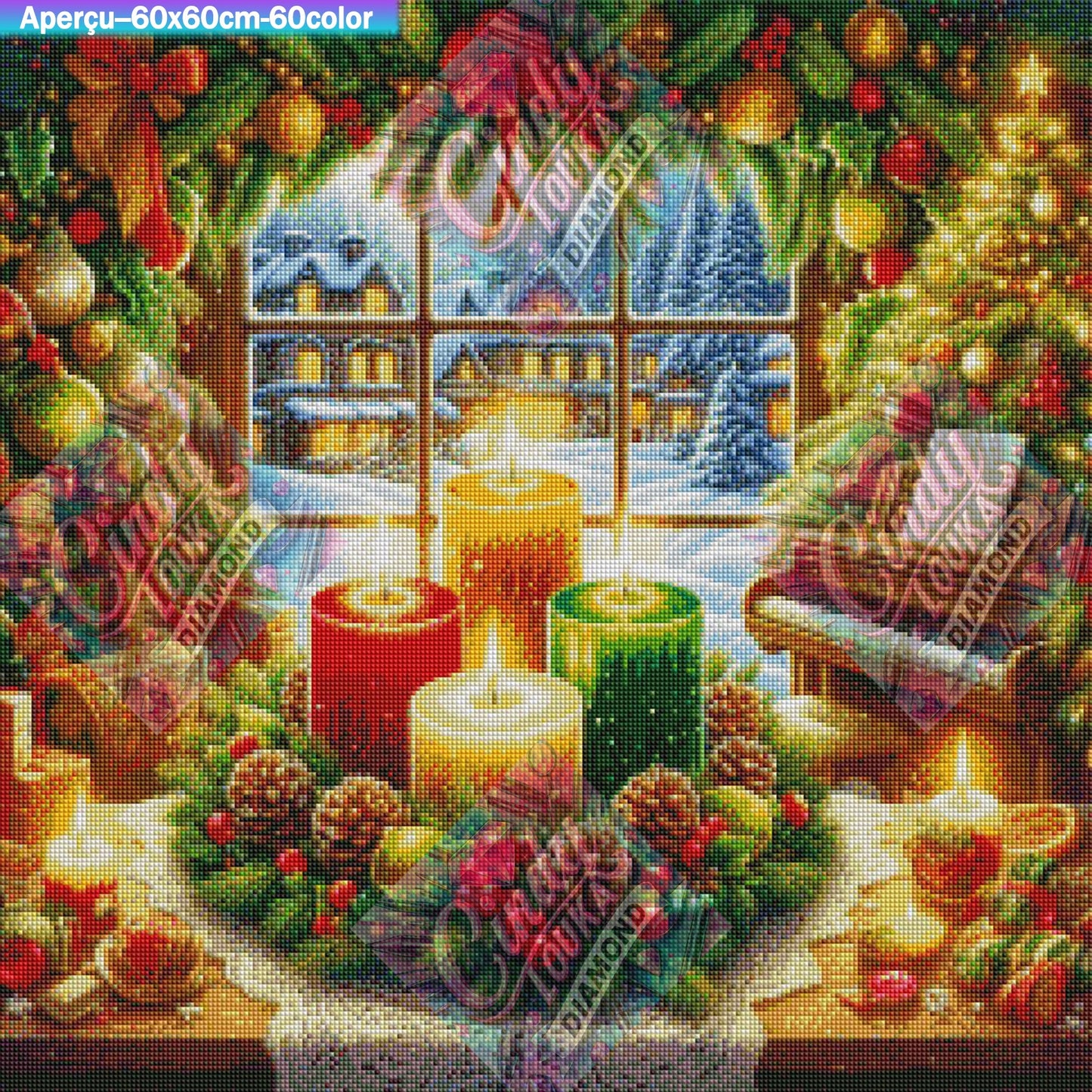 Noël Lumineux 60x60 cm