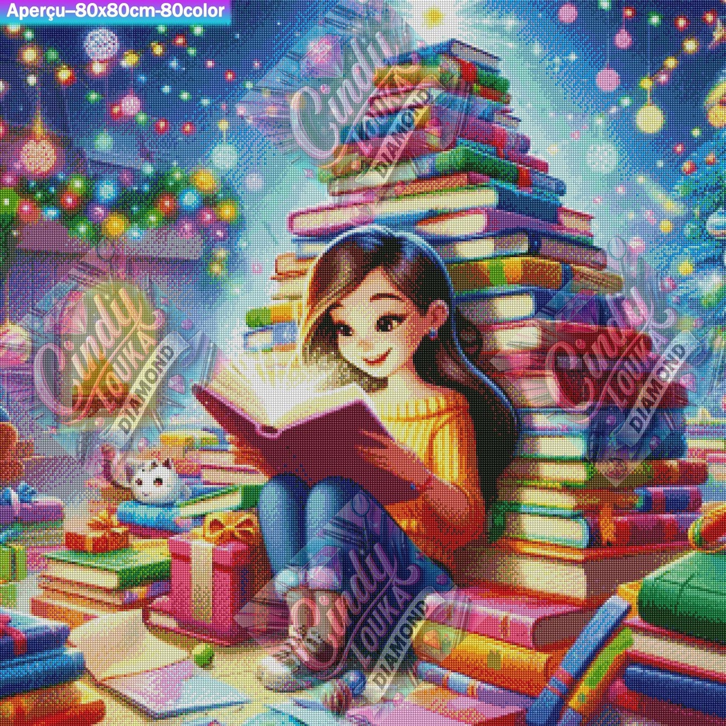 Le Noël Des Pages Enchantée 80X80 cm