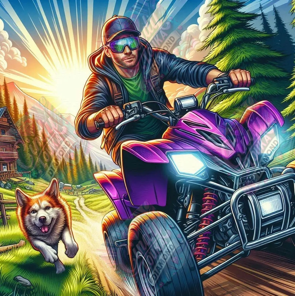 Évasion Sauvage en Quad 70x70 cm