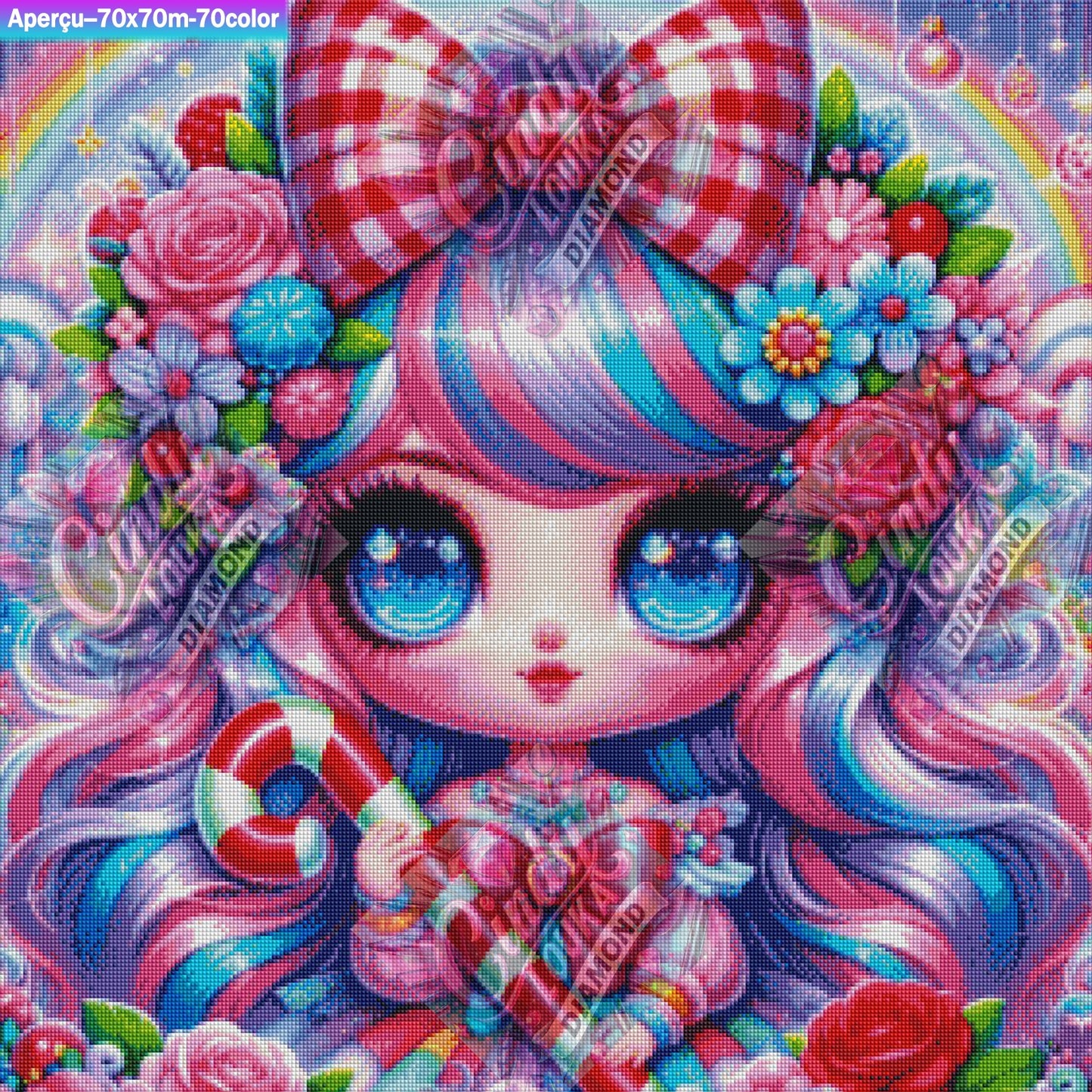 Fée Sucrerie 70x70 cm