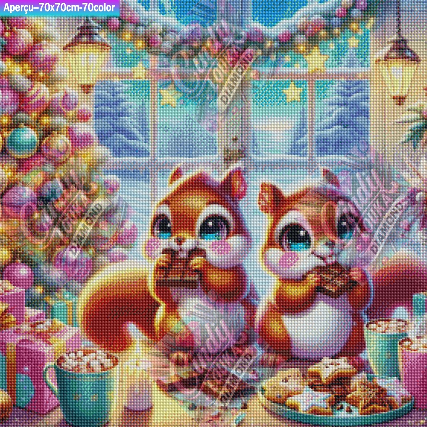 Mission Chocolat pour Noël Magique 70x70 cm