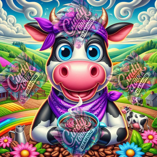 La Vache Cafeinée 50x50 cm