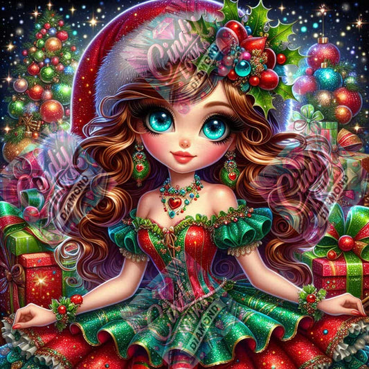 Princesse de Noël 70x70 cm