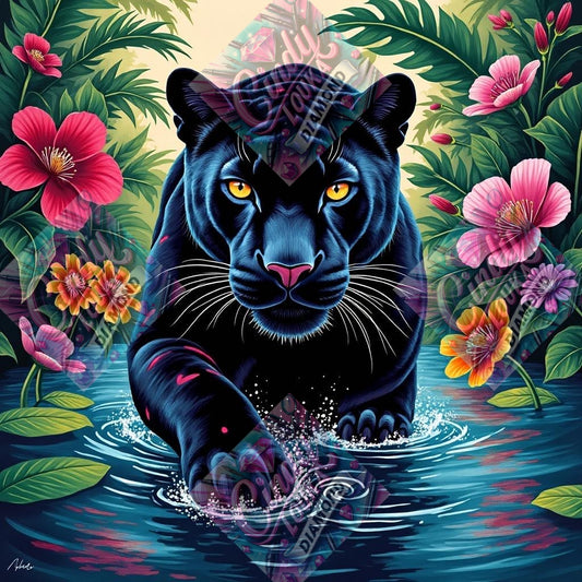 Noir Éclat au cœur de l Eden 60x60 cm