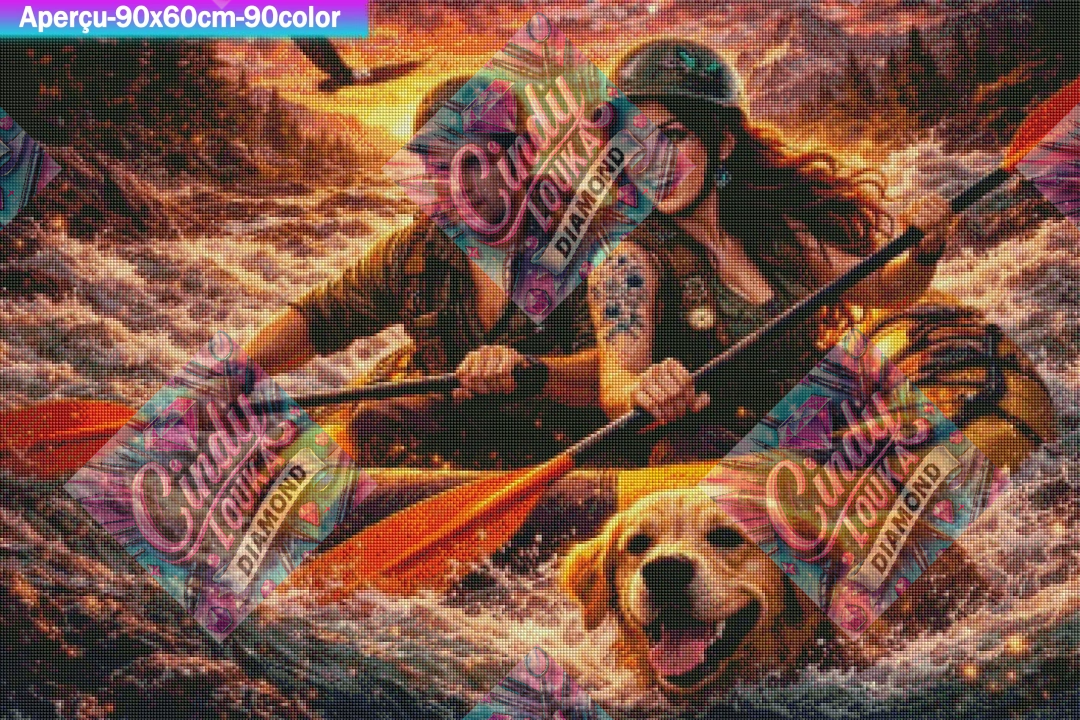 Rafting Extrême 90x60 cm