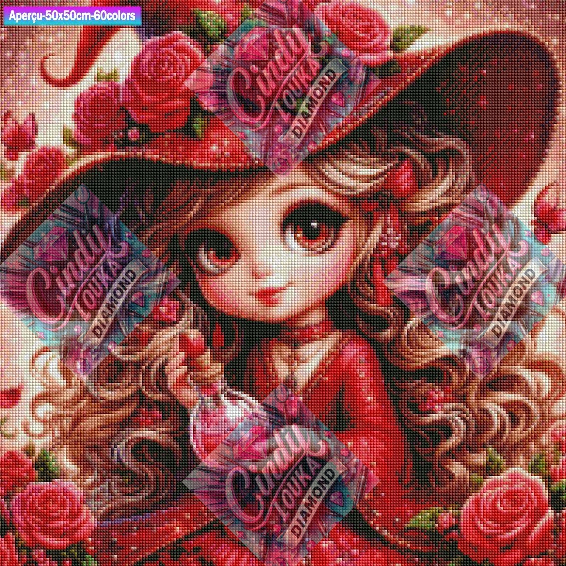 Élixir d'Amour et de Pétales 50x50 cm