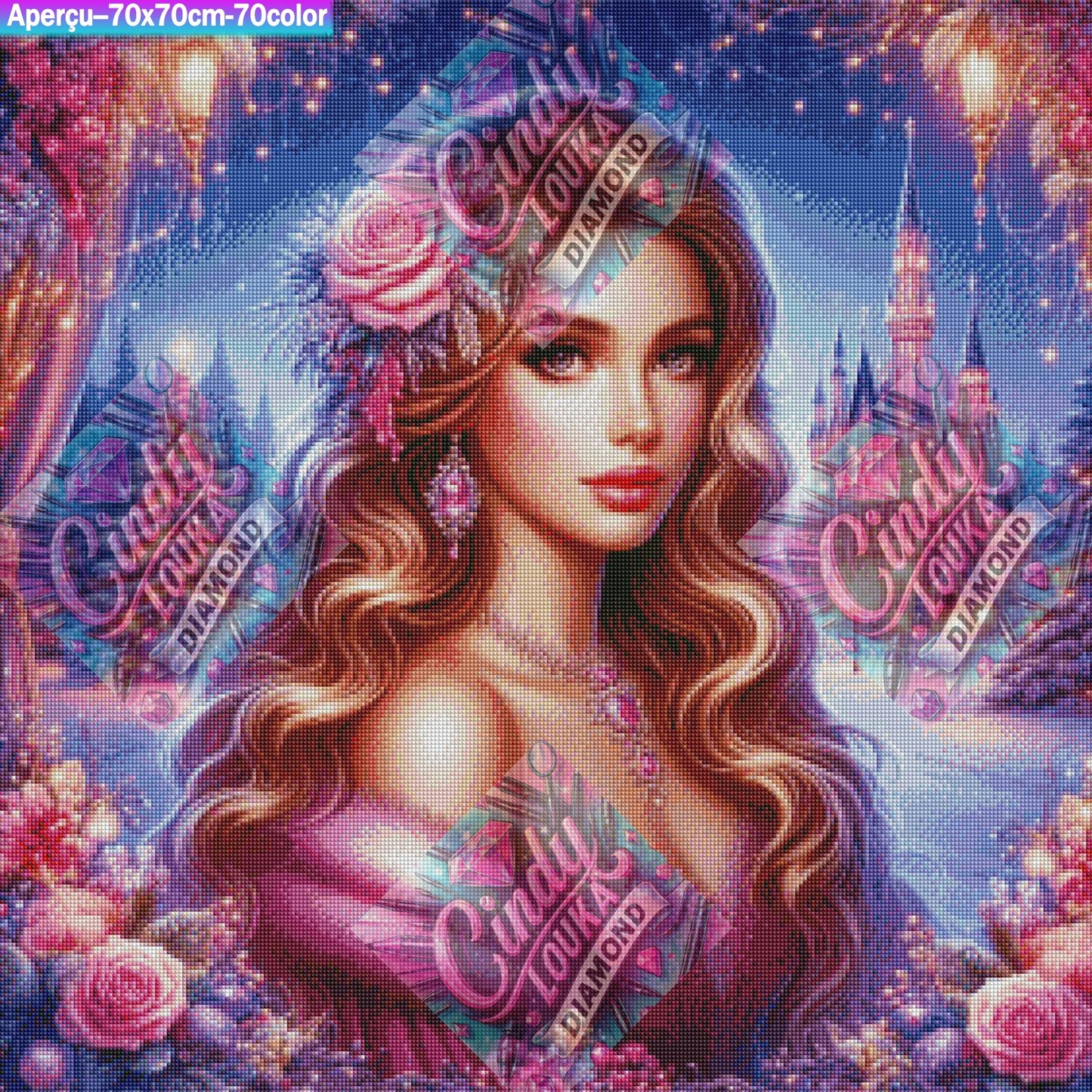 Princesse du Château de Cristal 70x70 cm