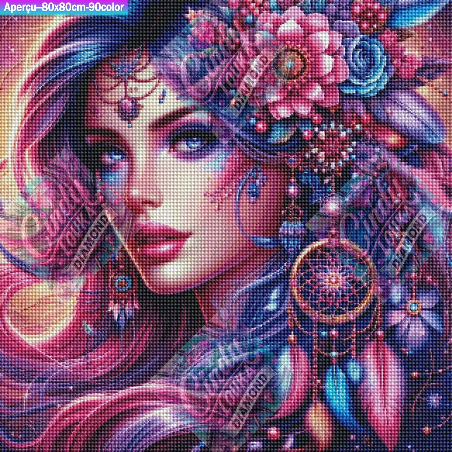 Mystère en Poussière d’Étoiles 80x80 cm