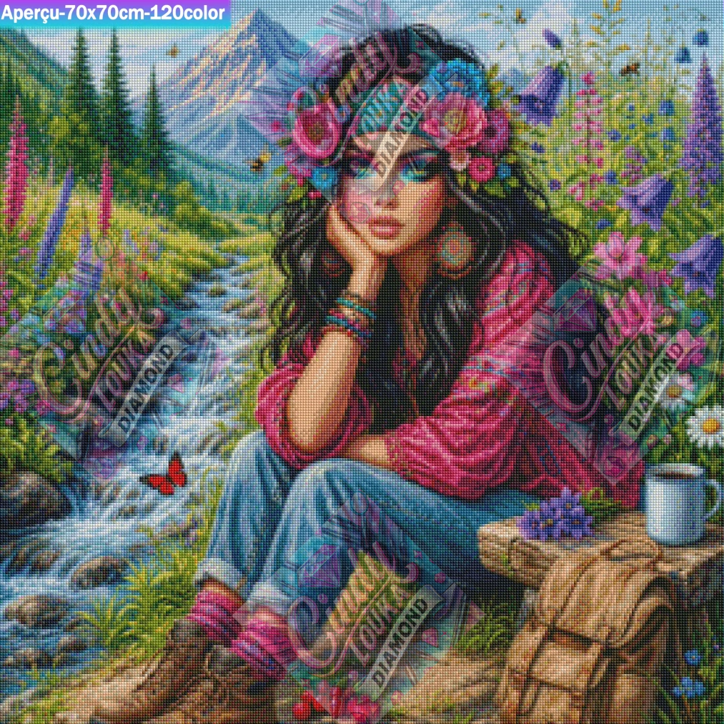 Pause Enchantée 70x70 cm