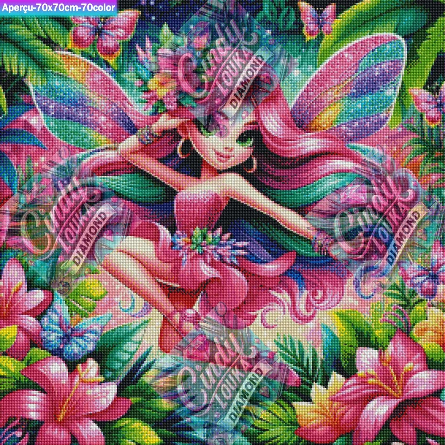 Paradis Enchanté 70x70 cm