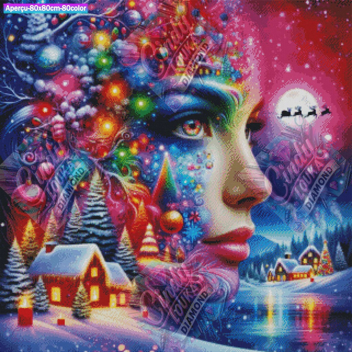 Féerie de Noël 80X80 cm