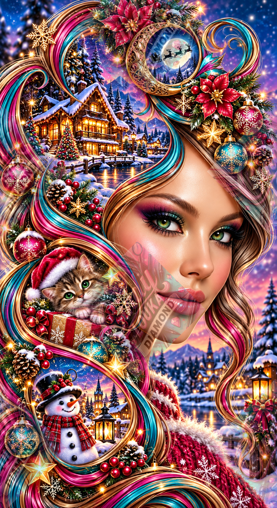 La Muse de Noël 70x105 cm
