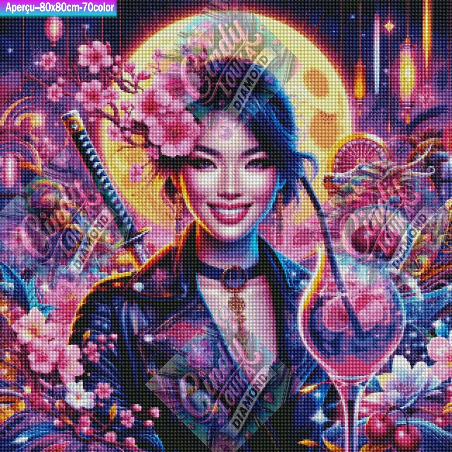 Miss Katana 80x80 cm