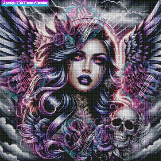 Abysse Pourpre 70x70 cm