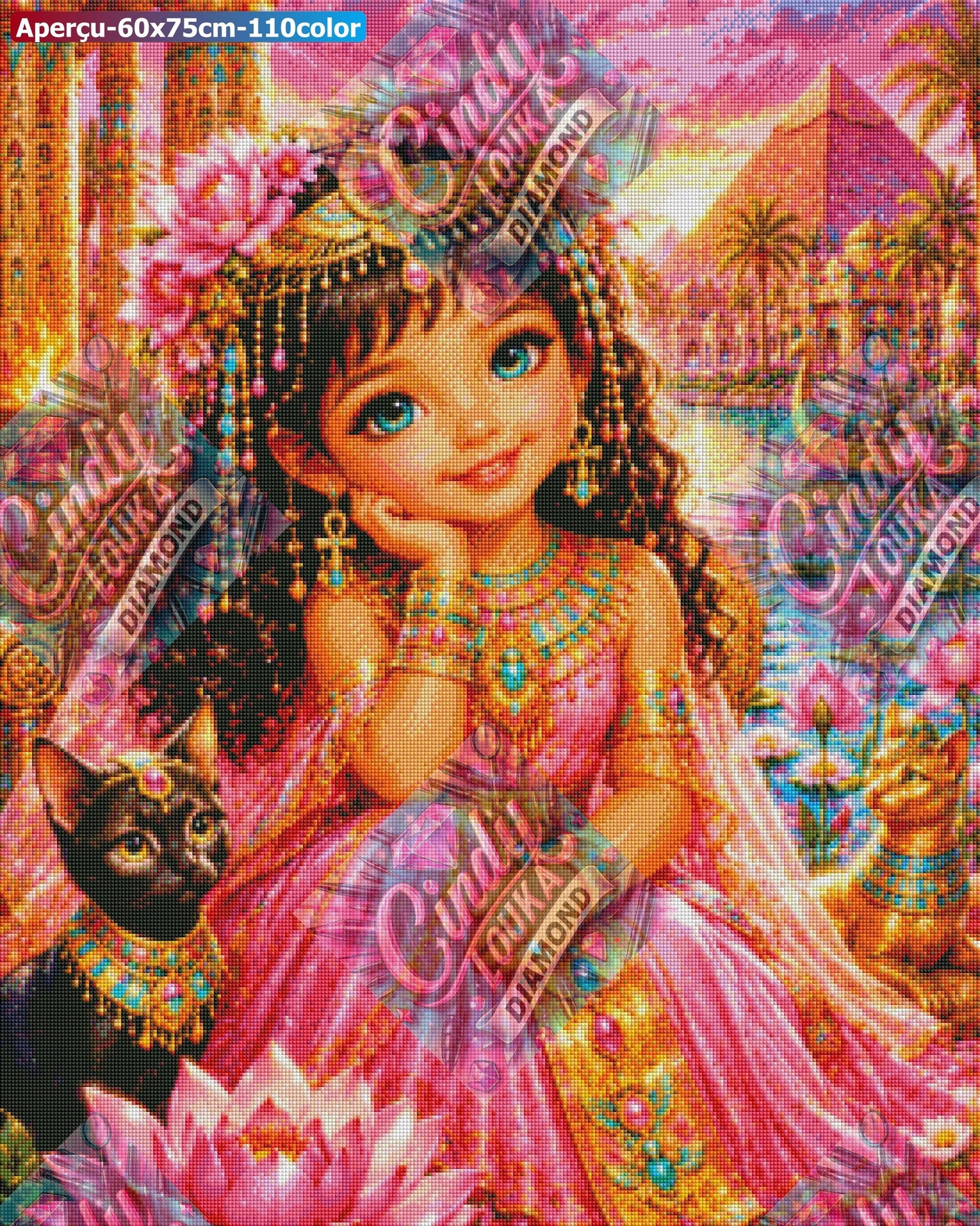 La Petite Reine du Nil 60x75 cm