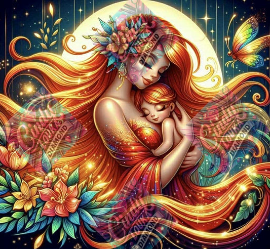 Étreinte Lunaire 70x65 cm