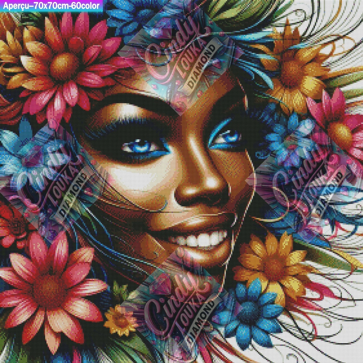 Mystique Florale 70x70 cm