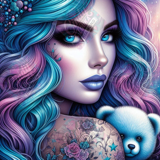 Bleu Melancolie 70x70 cm