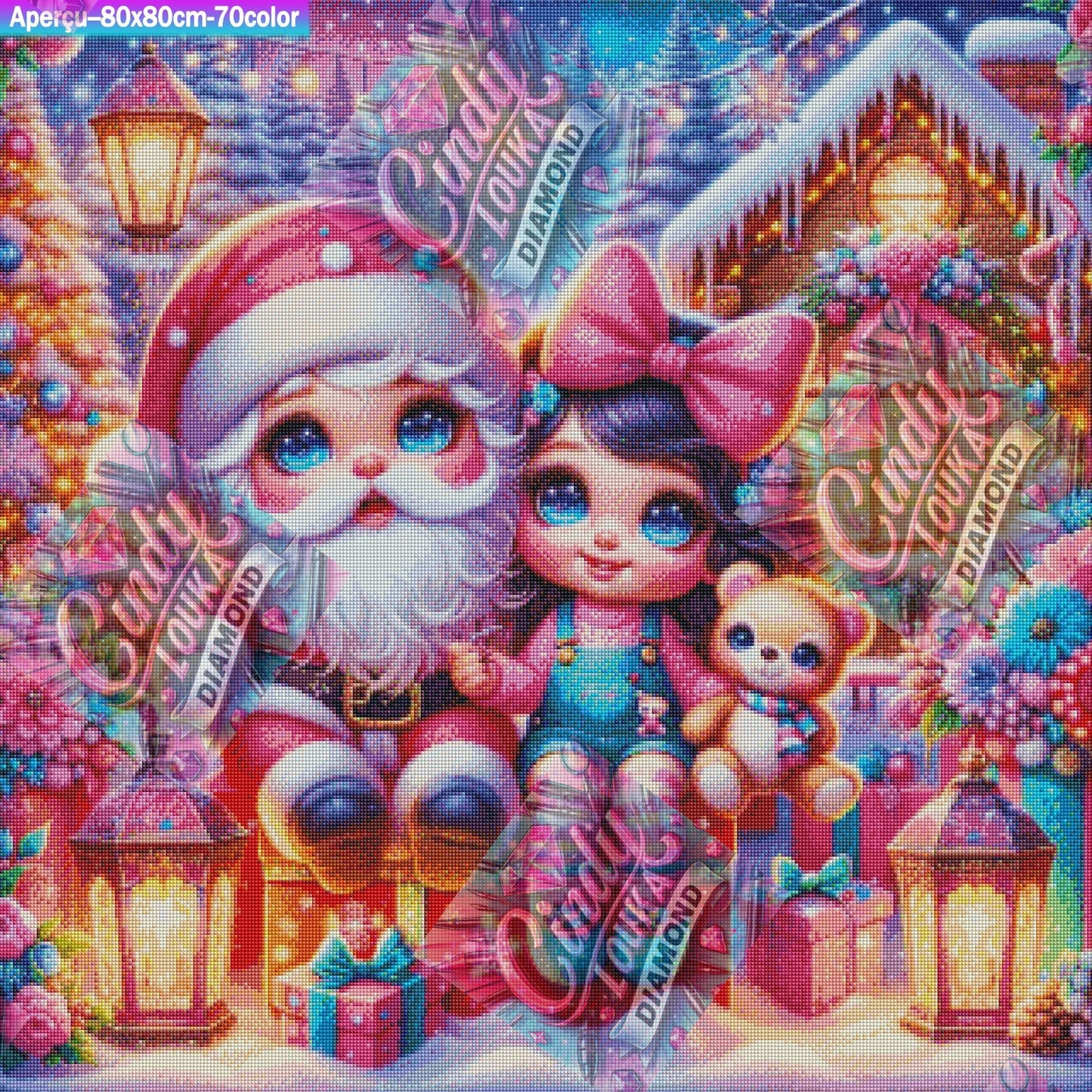 Magie de Noël au Chalet 80x80 cm