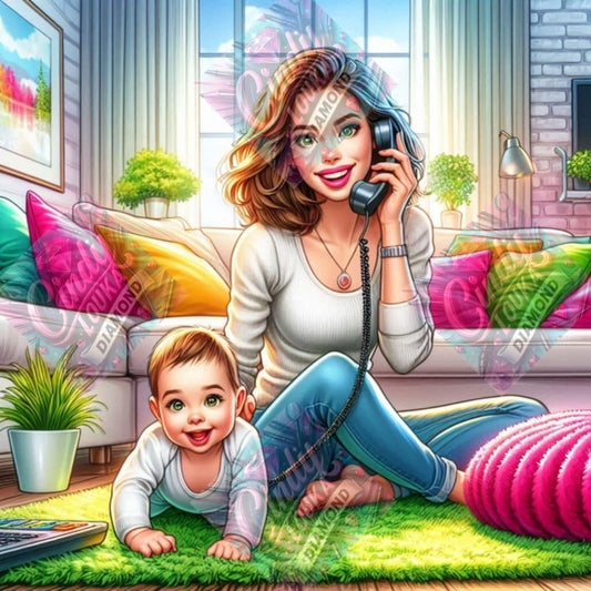 Deux cœurs aux Mille Sourires 70x70 cm