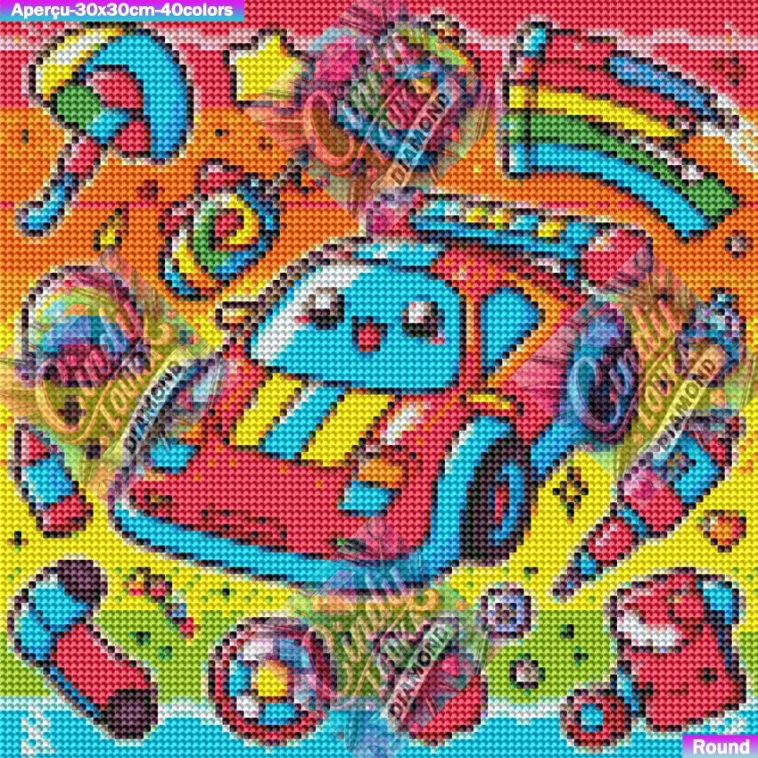 Kawaii Kart 30x30 cm
