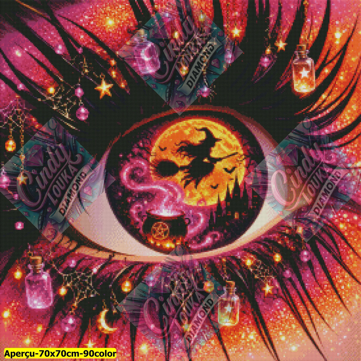 Mystère dans l’Iris 70x70 cm