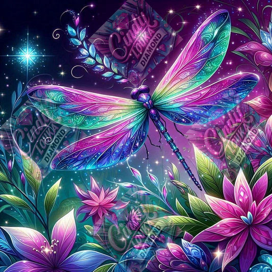 La Libellule Magique 70x70 cm